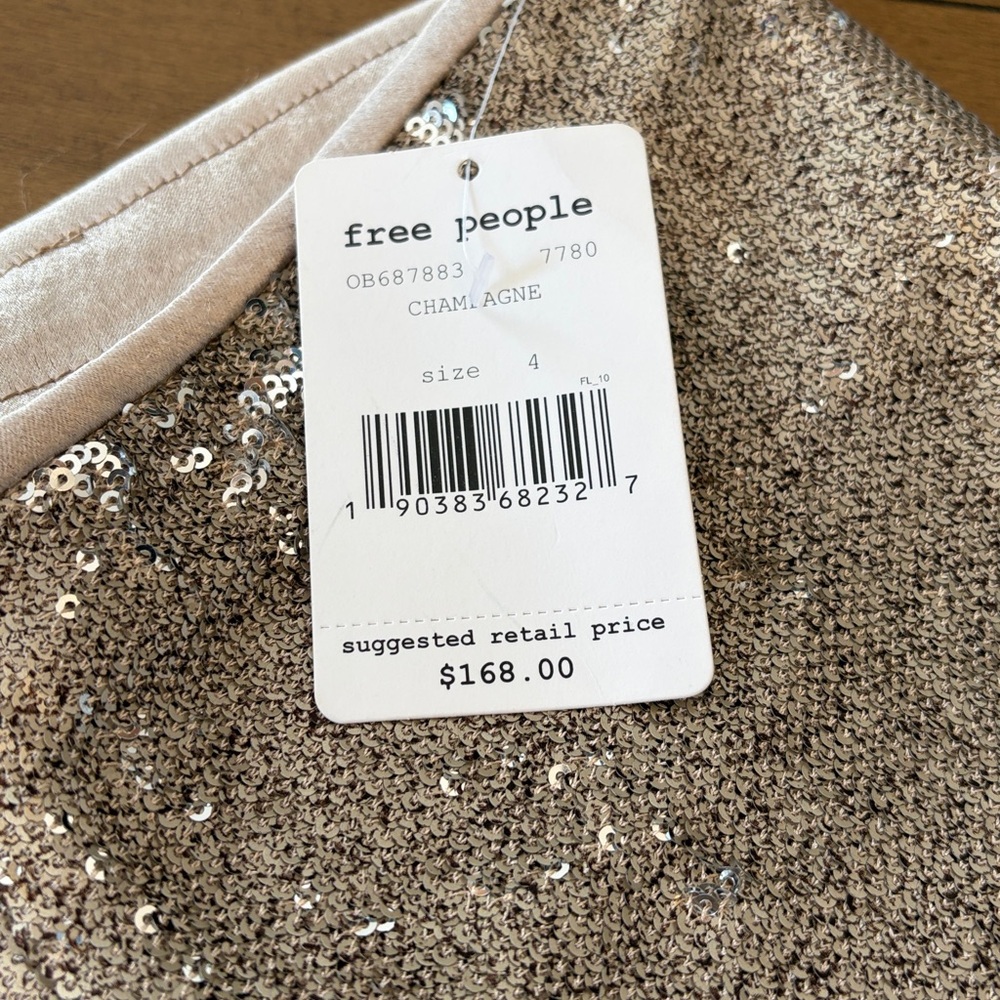 NWT Free  People The Minx Metallic Sequin Flare Pants! ✨ - Picture 7 of 10